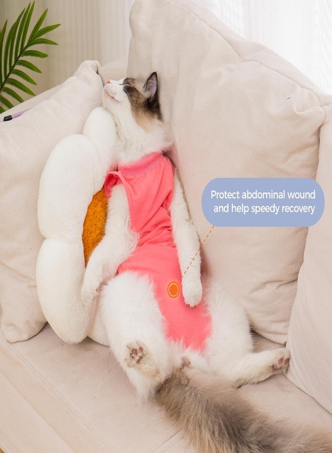 Avont Cat Recovery Suit Post-Surgery Onesie, Breathable Cone-of-Shame Alternative Bodysuit for Spayed Female Kittens, Skin Abdonminal Wound Care -RosepinkM - Image 4